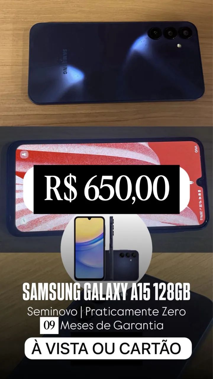 CELULAR A15 Seminovo 128 Gb