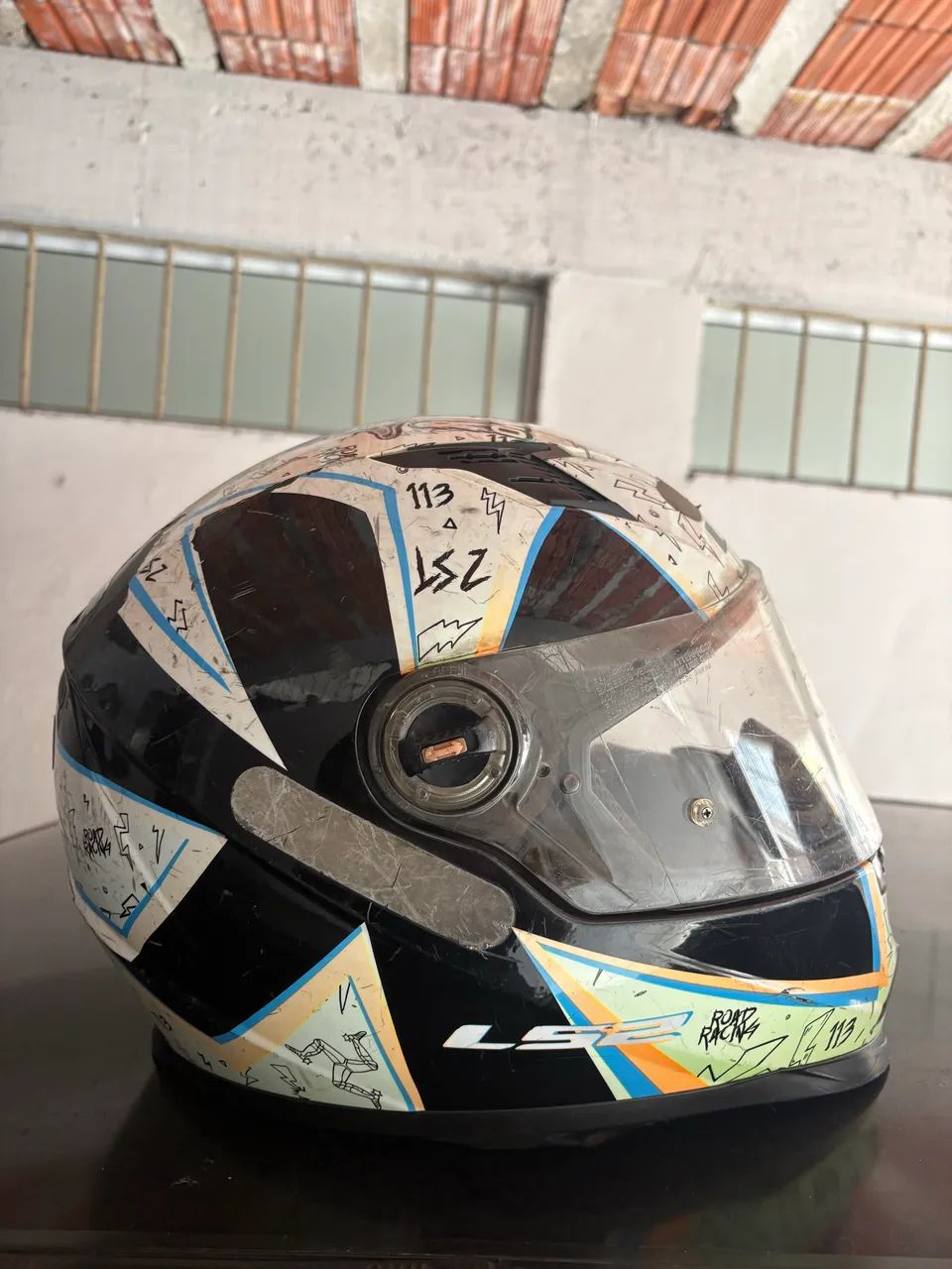 Capacete Ls2 Ff358 Rafael Paschoalin Amarelo Tamanho 62 - Foto 4