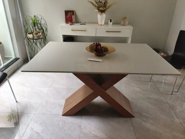 mesa jantar of whit co vidro