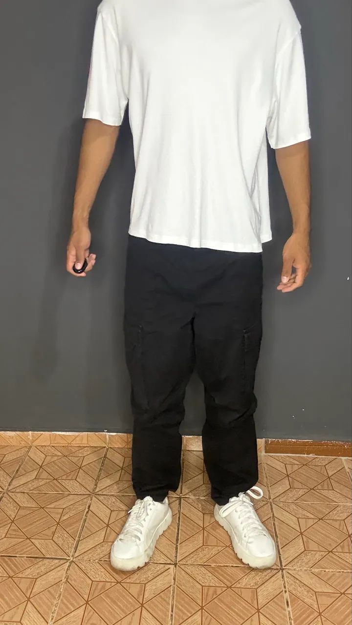 Calça Cargo Masculina Preta 