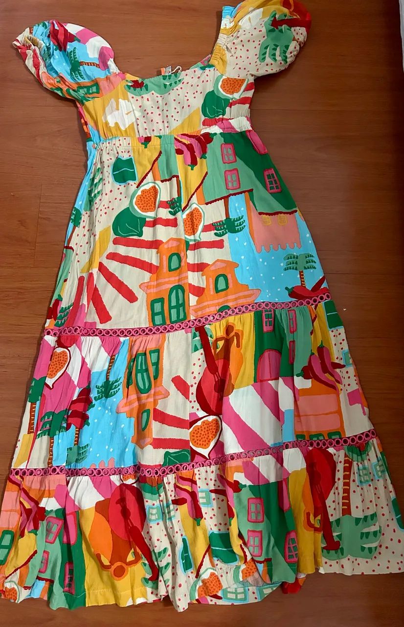 Vestido longo estilo farm M - Foto 3