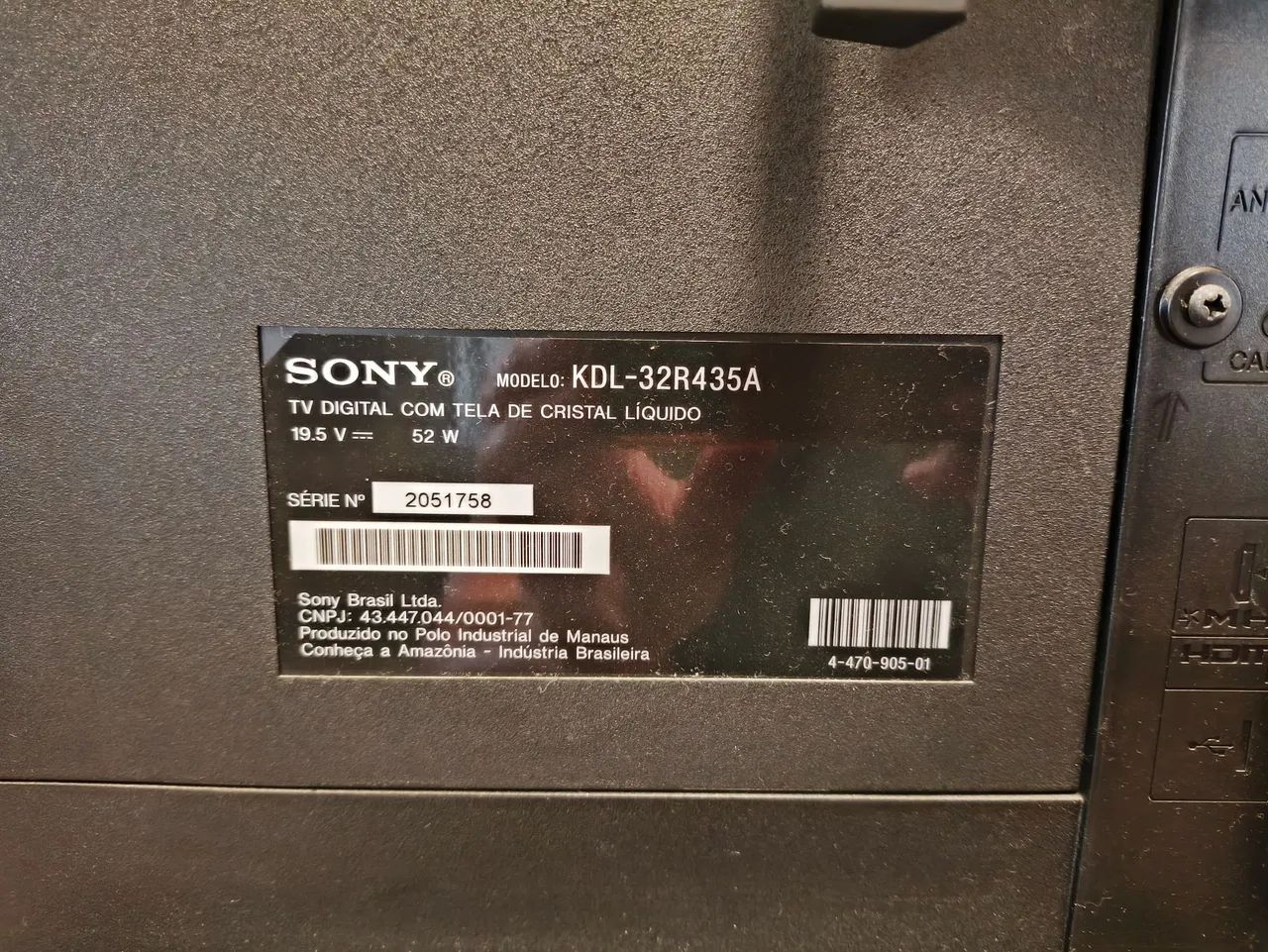 TV SONY 32 POLEGADAS MODELO KDL32R435A controle, suporte e fonte originais - Foto 3