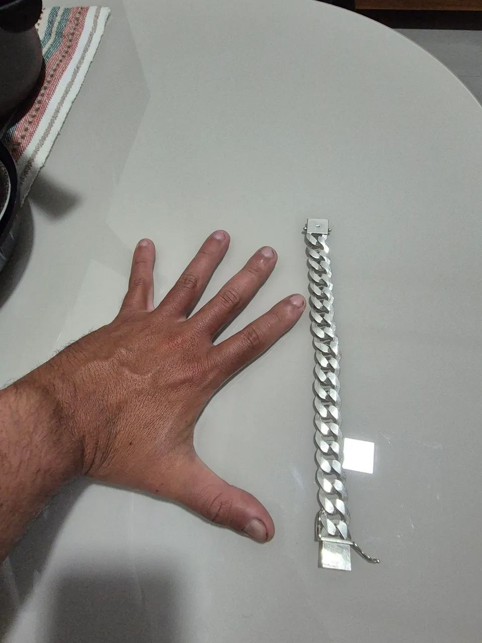 Pulseira prata 925 maciça  - Foto 4