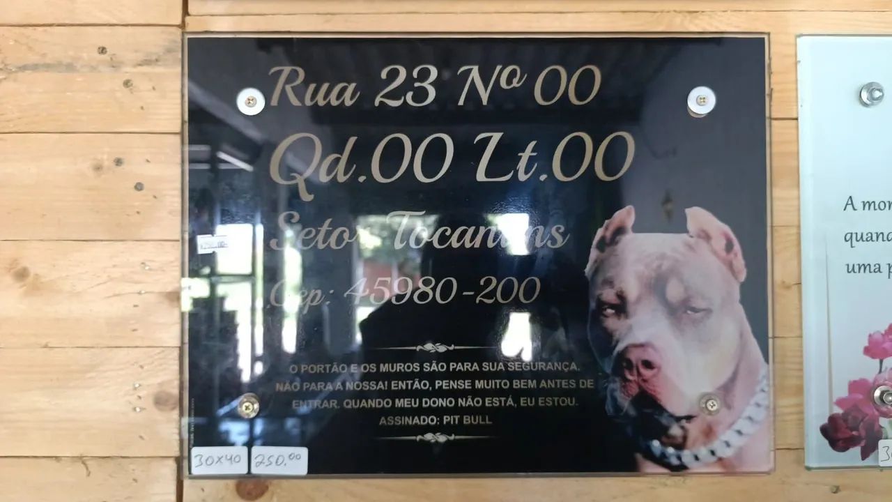 Placa de endereço no vidro temperado  - Foto 3