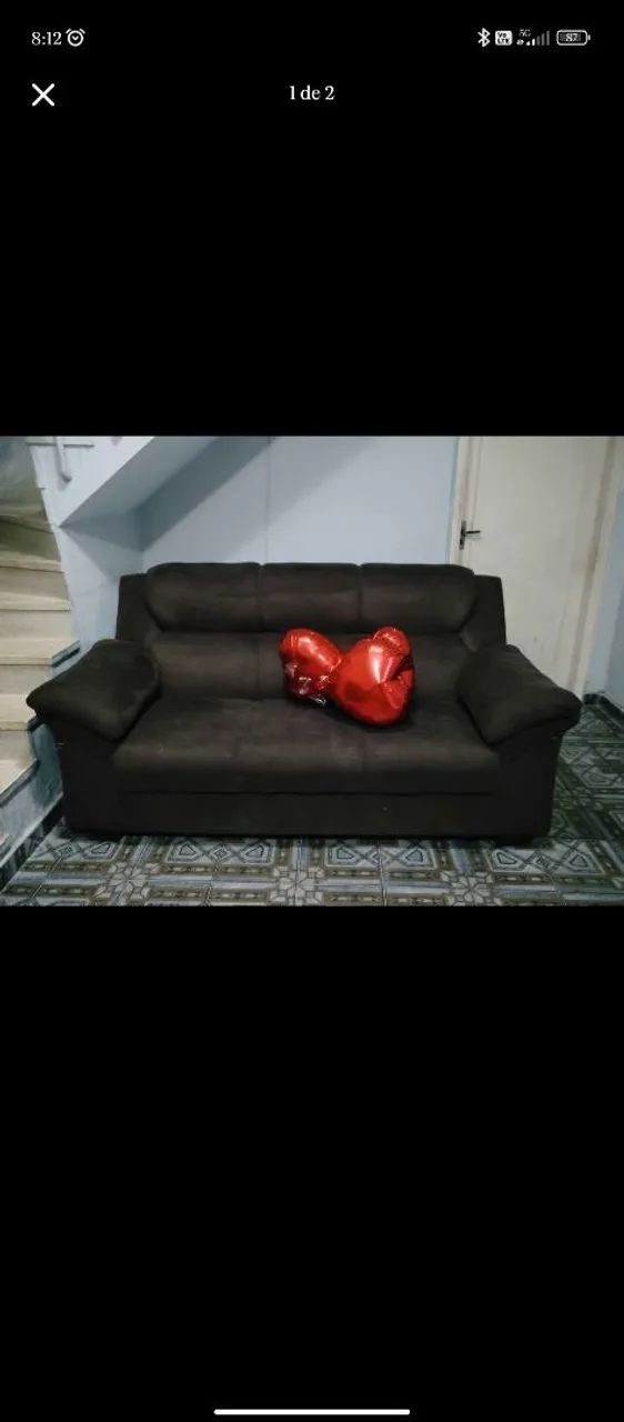 VENDE-SE CONJUNTO DE SOFÁ 3 E 2 LUGARES - Foto 2