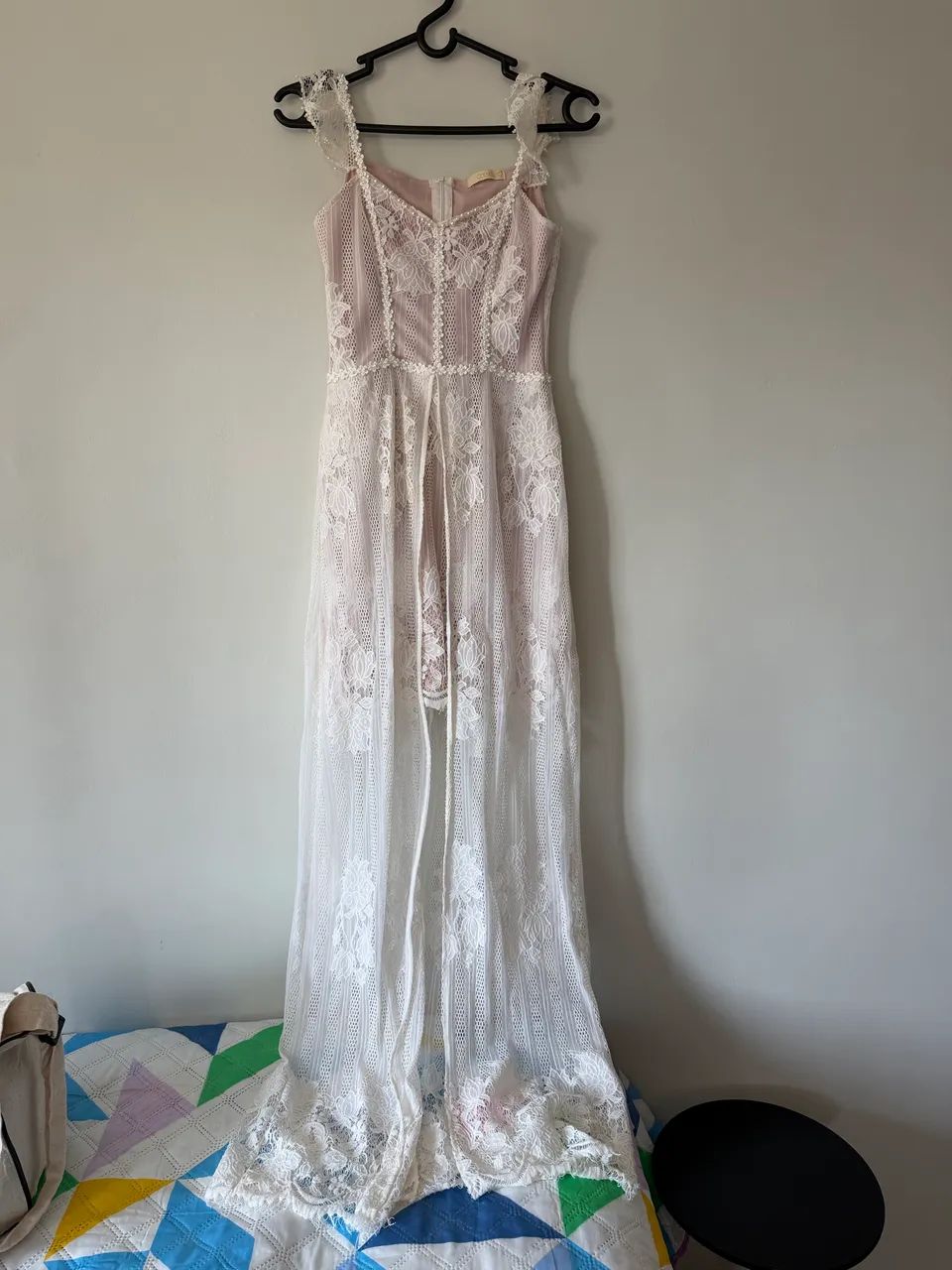 Vesti-lo longo rendado OffWhite  - Foto 4