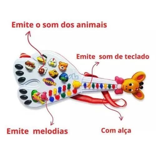 Guitarra Infantil Com Som De Bichos - Foto 5
