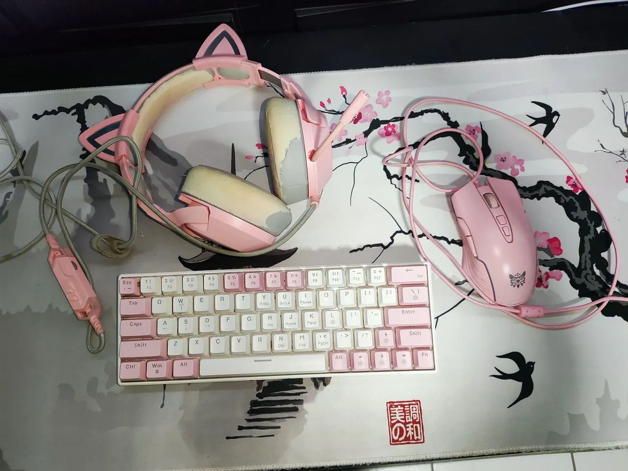 Kit Mouse teclado headset e Mousepad Gamer