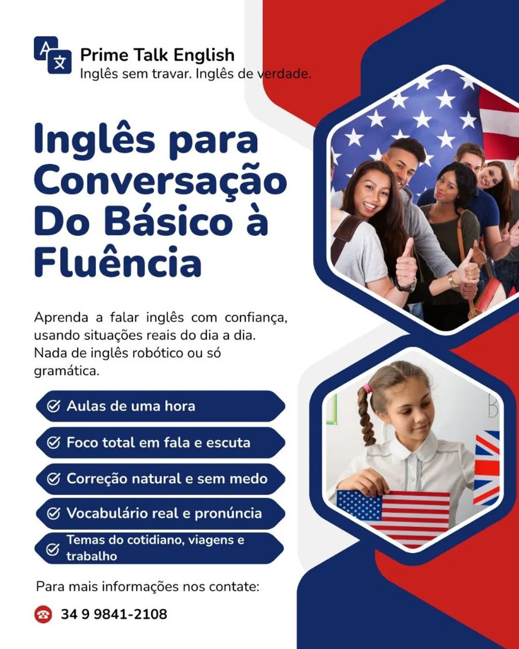 Aula de inglês - Conversação