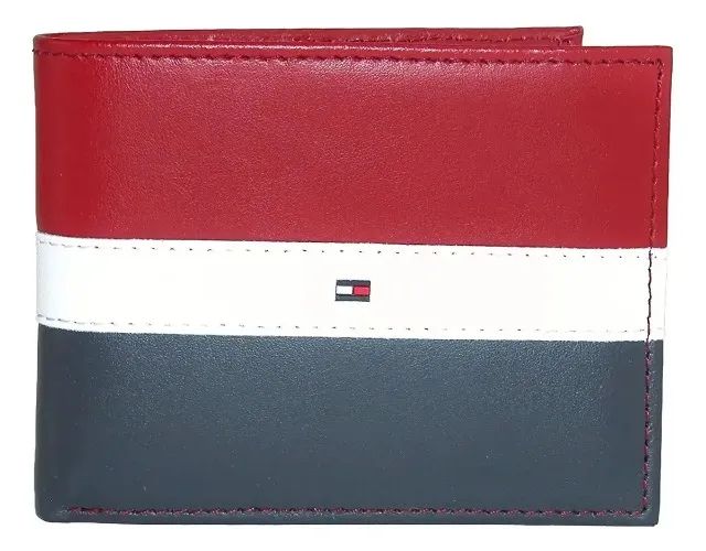 Carteira Tommy Hilfiger Leather Americana Stripe Bifold