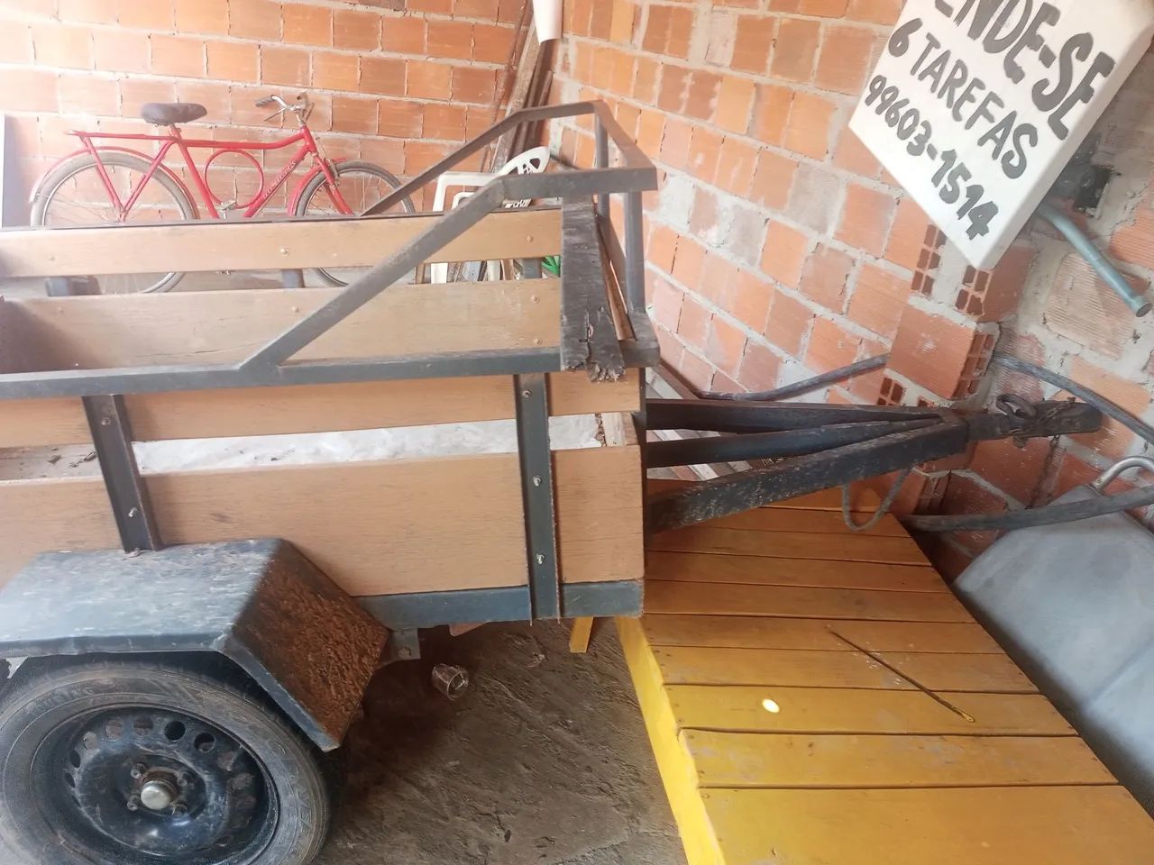 Vendo reboque seminovo para carro - Foto 4