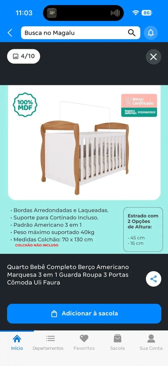 Berço seminovo - Foto 3