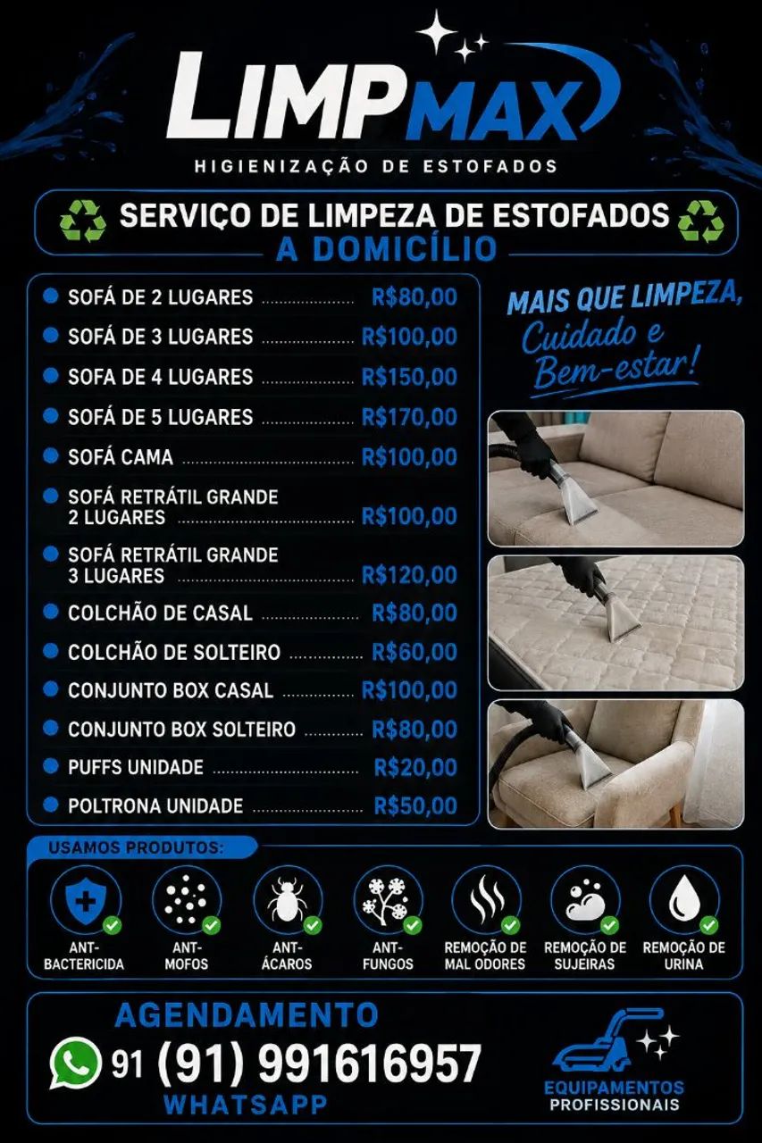 LIMPMAX - Limpeza de Sofás e Estofados a Domicílio - Foto 2