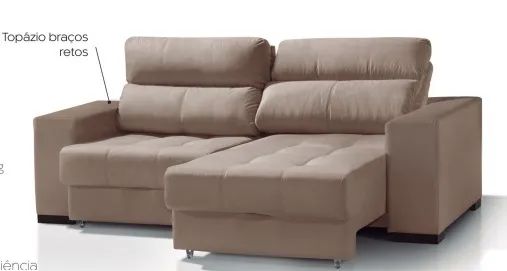 CONJUNTO SOFÁ TOPAZIO RETRÁTIL 1,60 E 2,20 - Foto 2