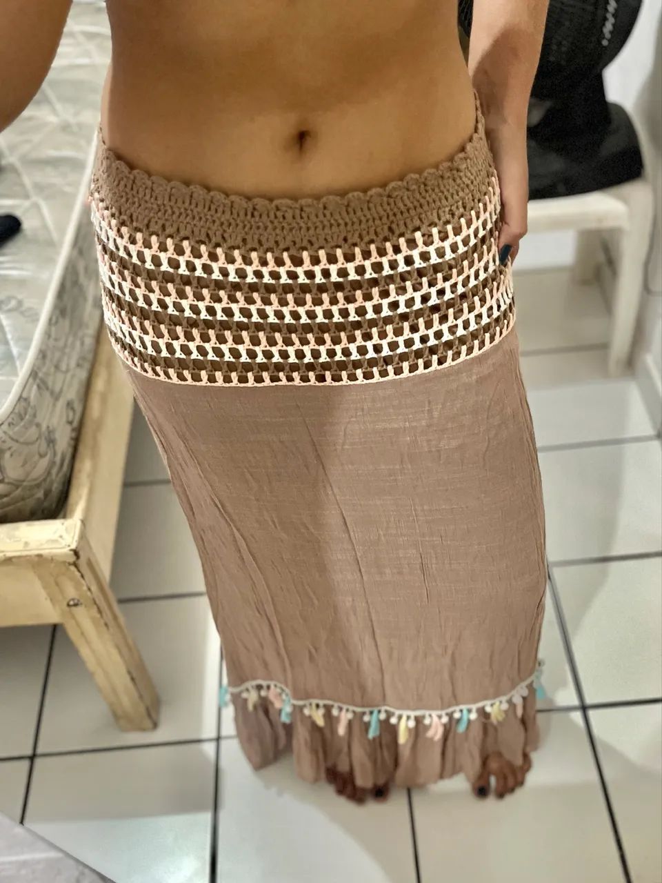 Saída de praia forrada
