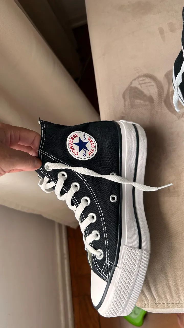 Tênis Allstar plataforma preto  - Foto 4