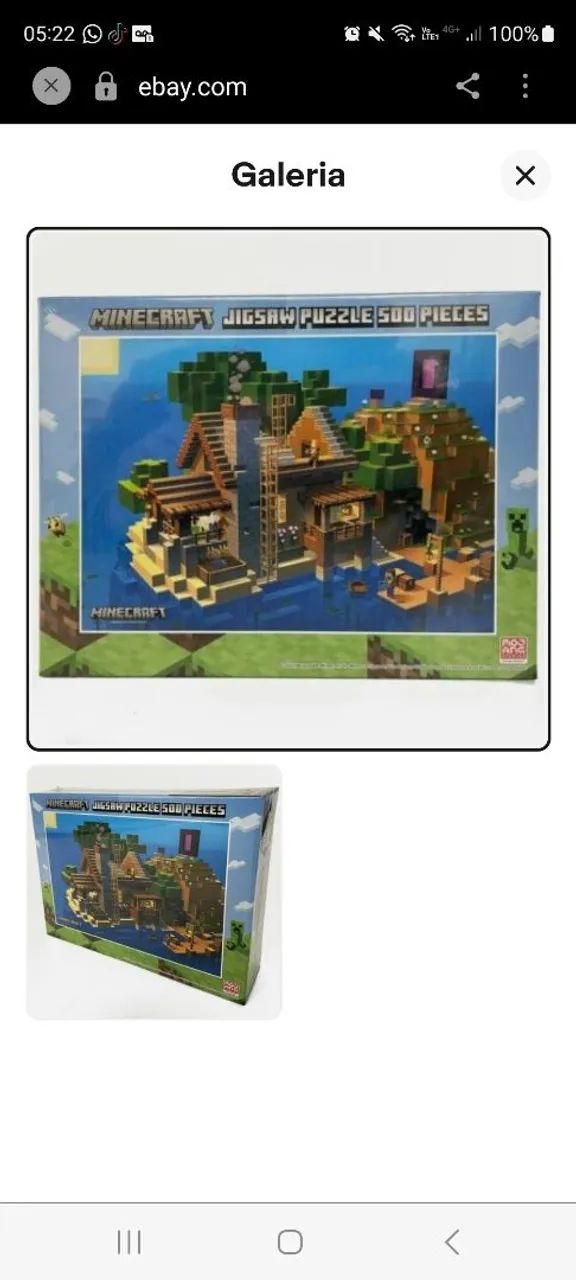 Quebra-cabeça Minecraft Beach Cabin, 500 peças - Foto 2