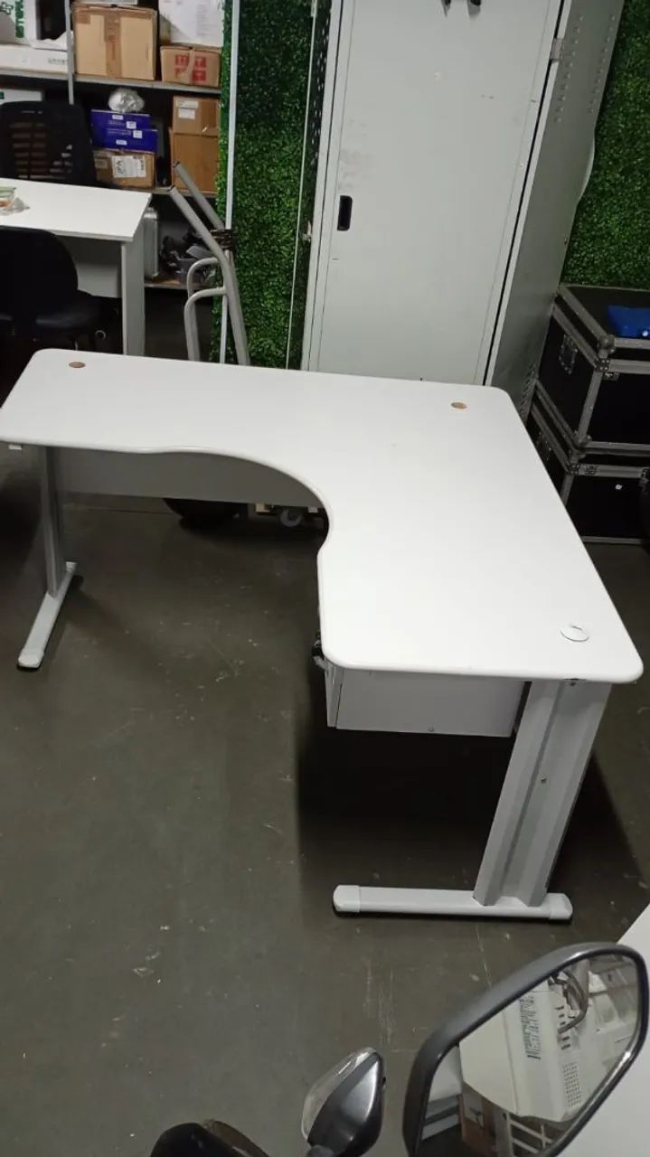 Mesa de Escritório em L - Conservada - Foto 2