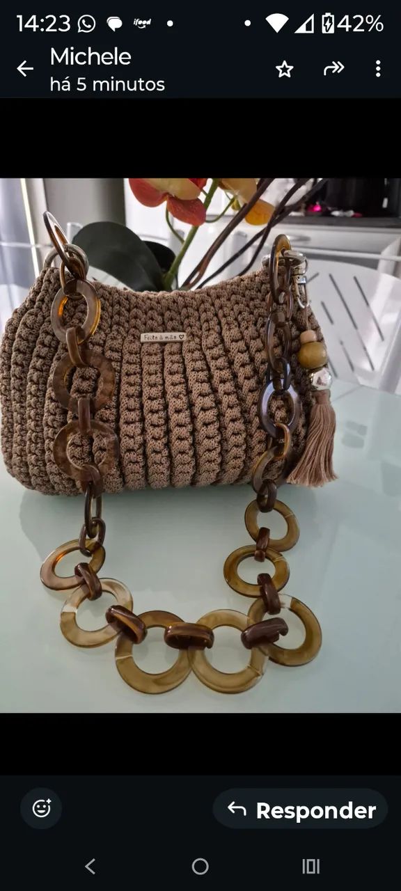 Bolsa de crochê - Bolsas, malas e mochilas - Vila Hortência