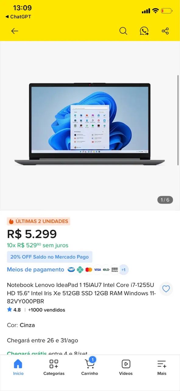 Notebook seminovo na caixa - Foto 3
