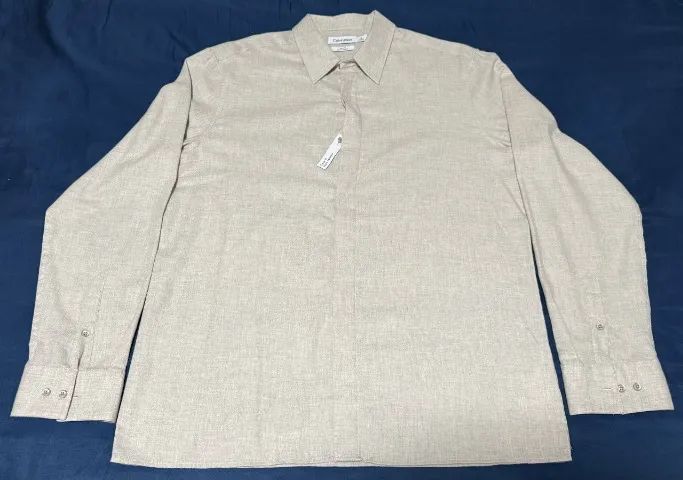 Camisa Calvin Klein Social Tam M 100% Algodão Importada Original Nova Nunca Usada - Foto 3