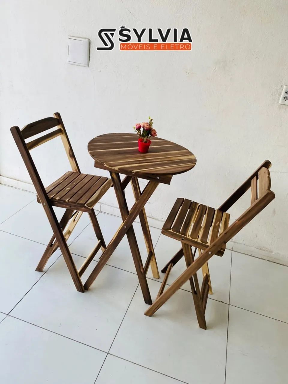 Bistrô dobrável sem verniz  - Foto 5