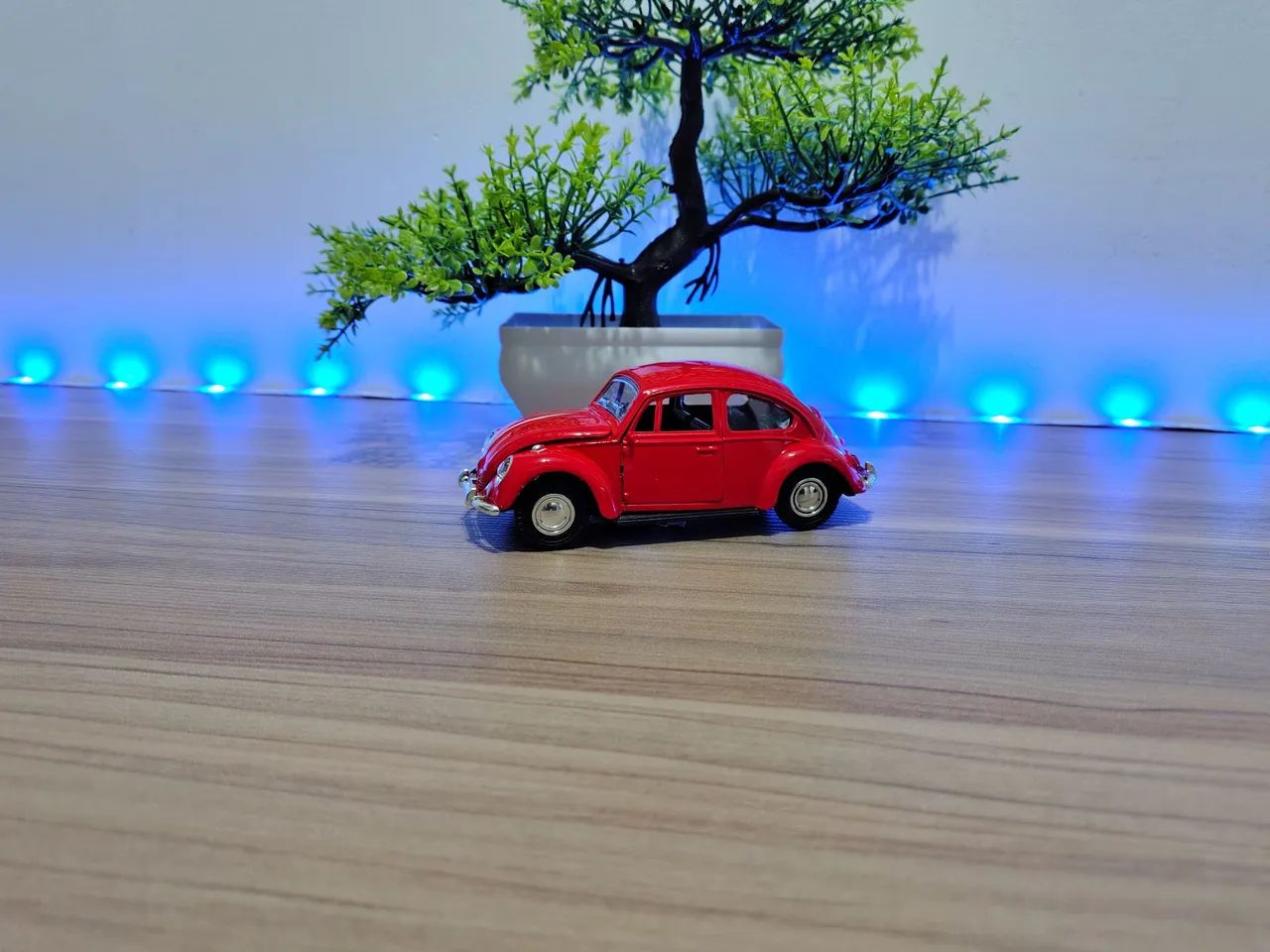 CARRINHO FUSCA VERMELHO MINIATURA COLECIONAVEL 