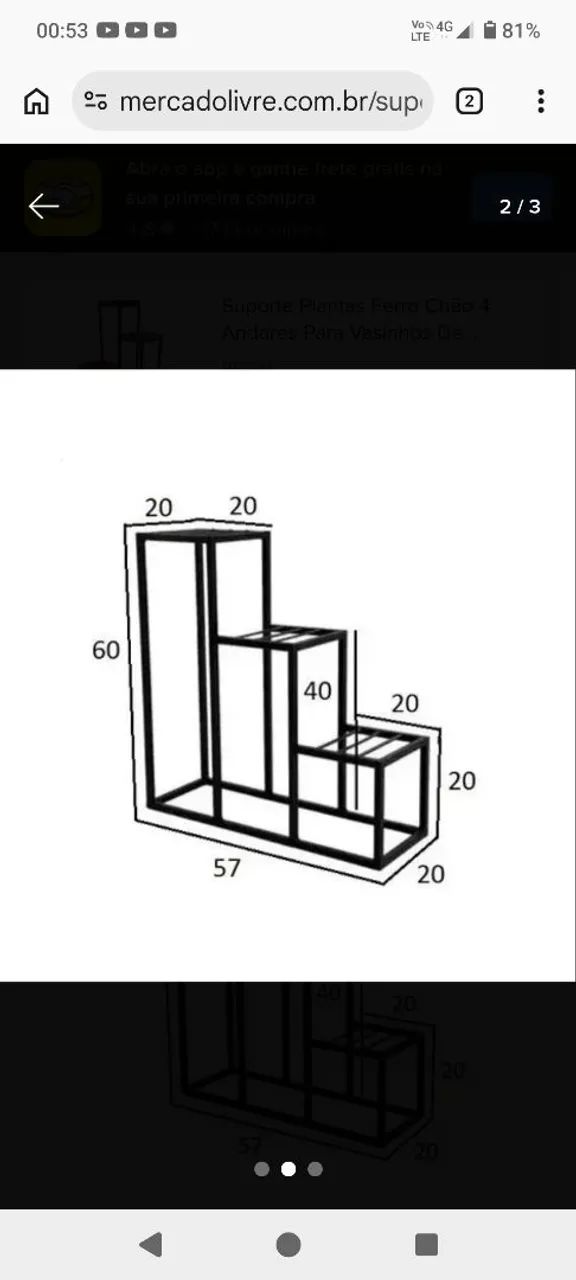 SUPORTE PARA PLANTAS 