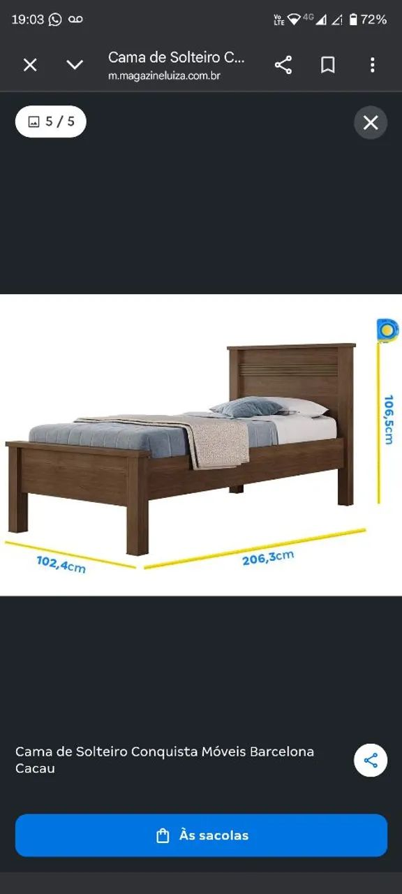cama de solteiro