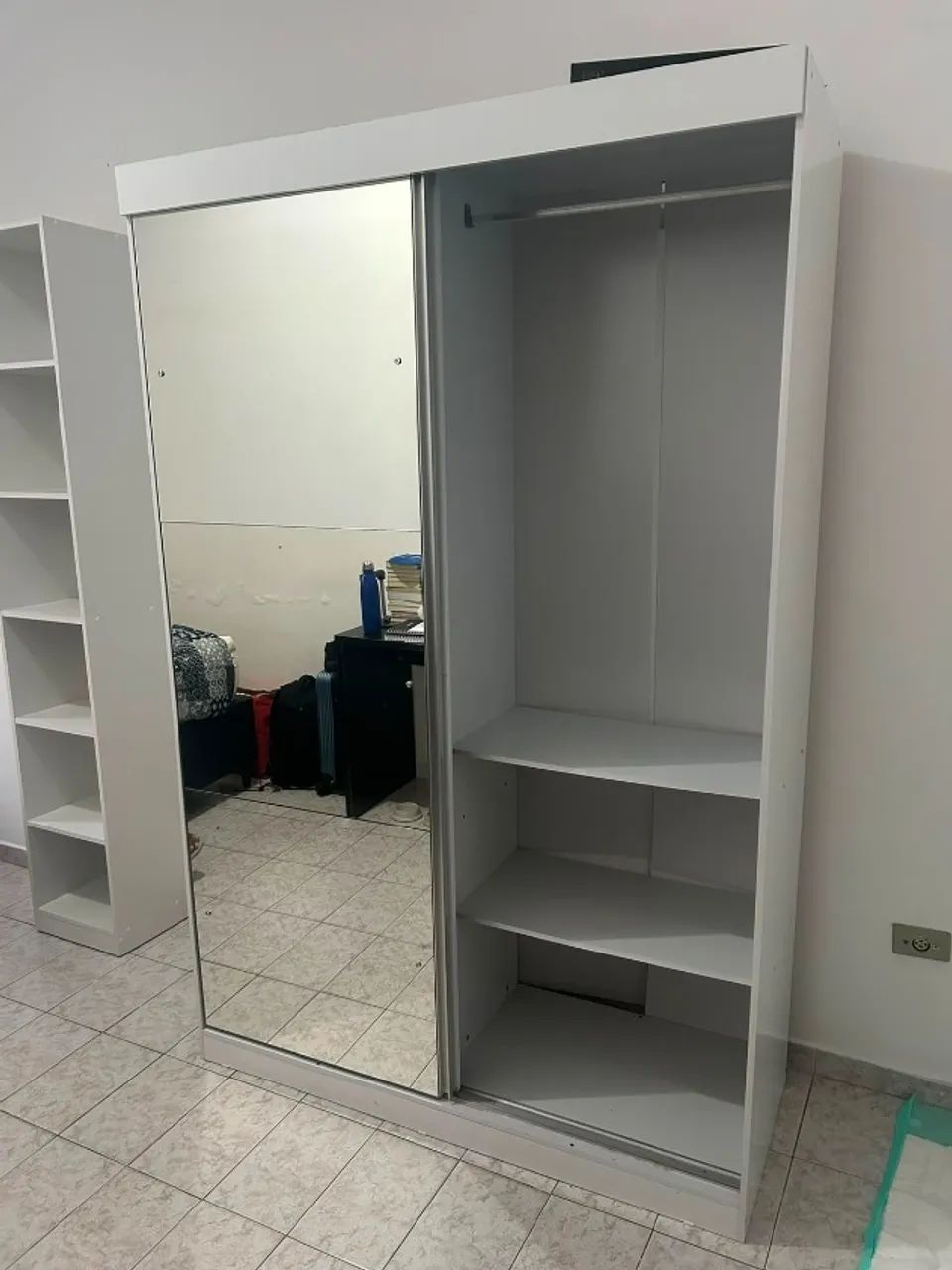Guarda-Roupa Branco com Espelho - Foto 5