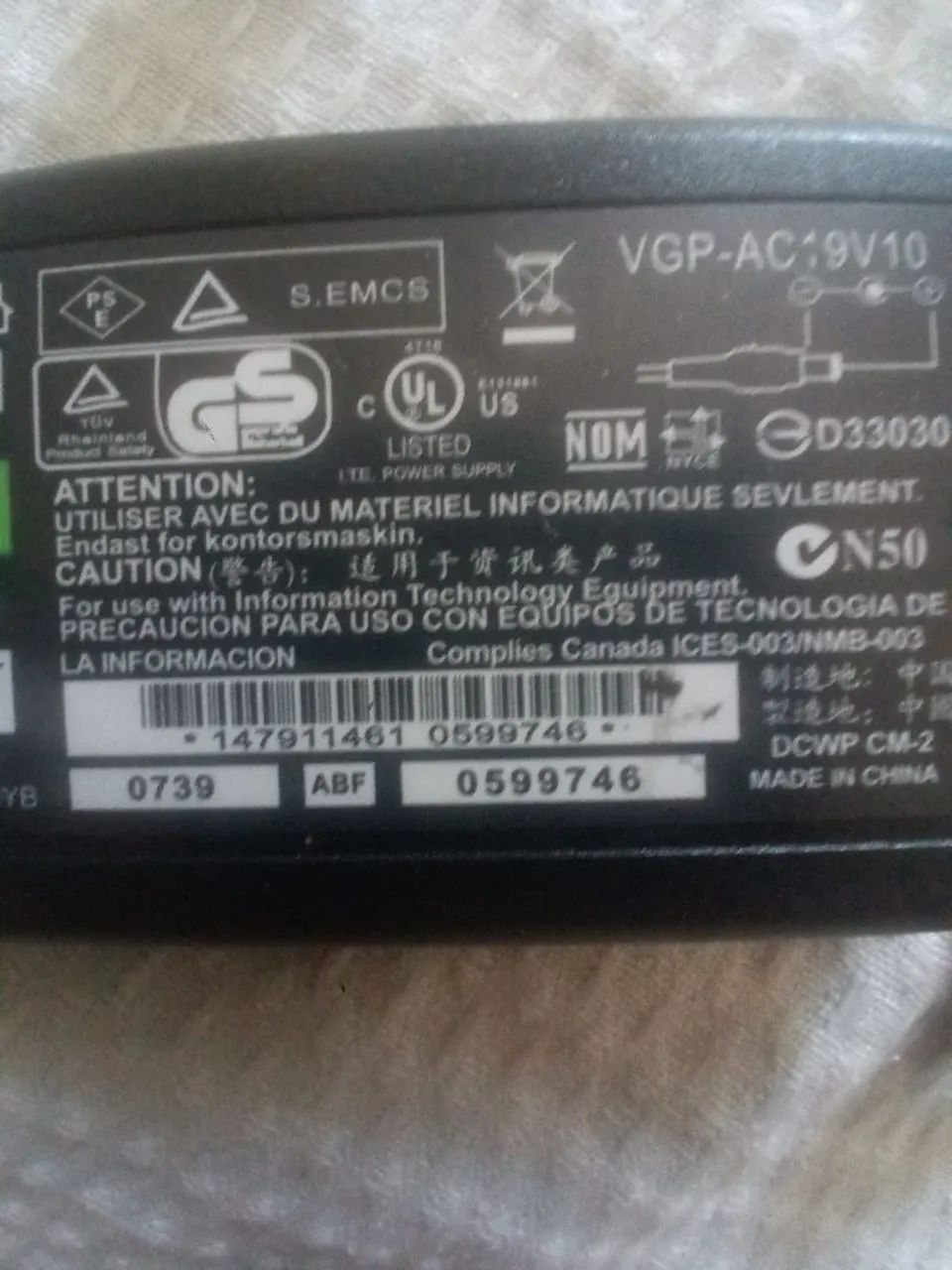 fonte notebook Sony original - Foto 3