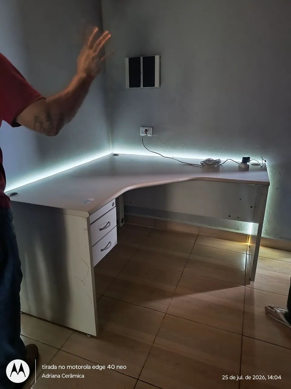 Mesa  reta ou em L - Foto 3