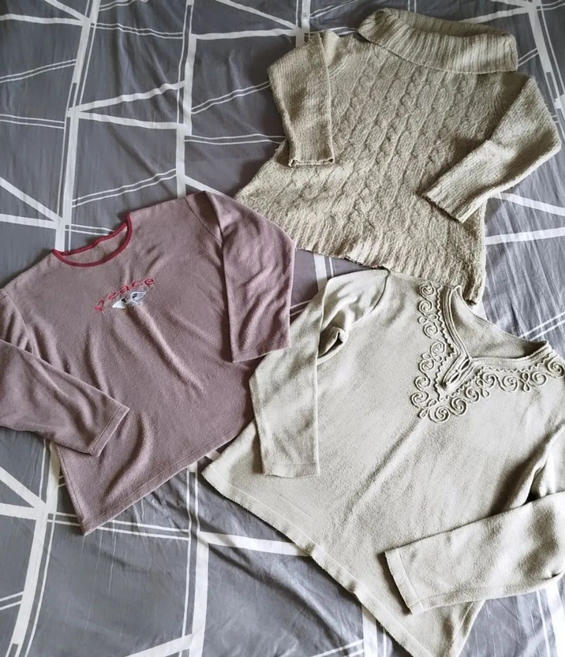 Kit 3 blusas de inverno lã - G