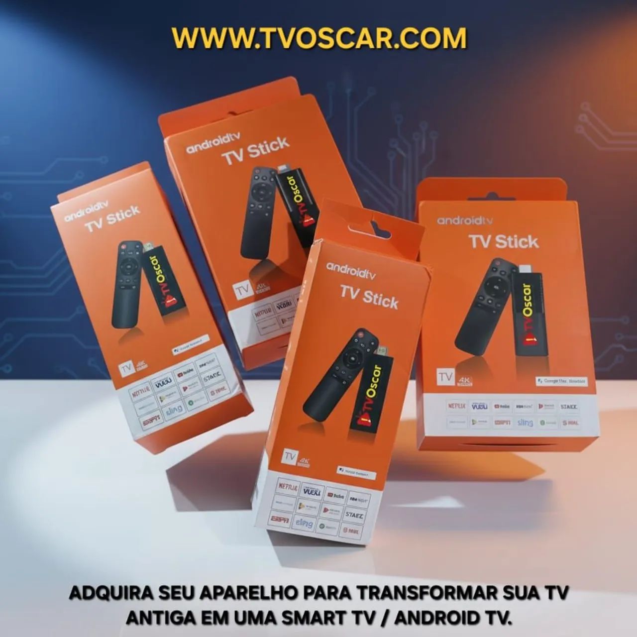 Stick TV + Brinde Android TV Transforme Sua TV em Smart TV
