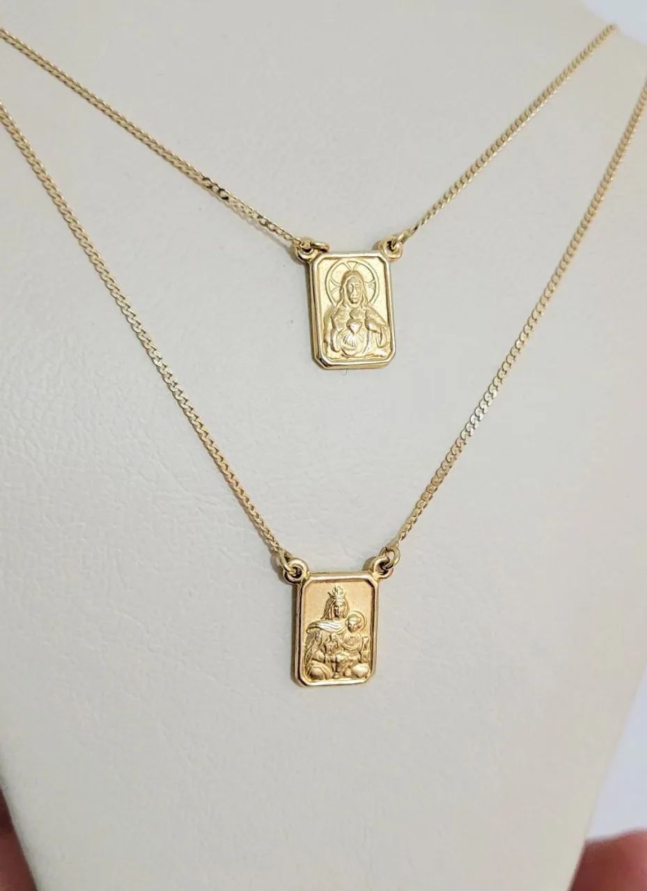 Escapulário Tradicional Grumet Ouro 18k DESCONTO 