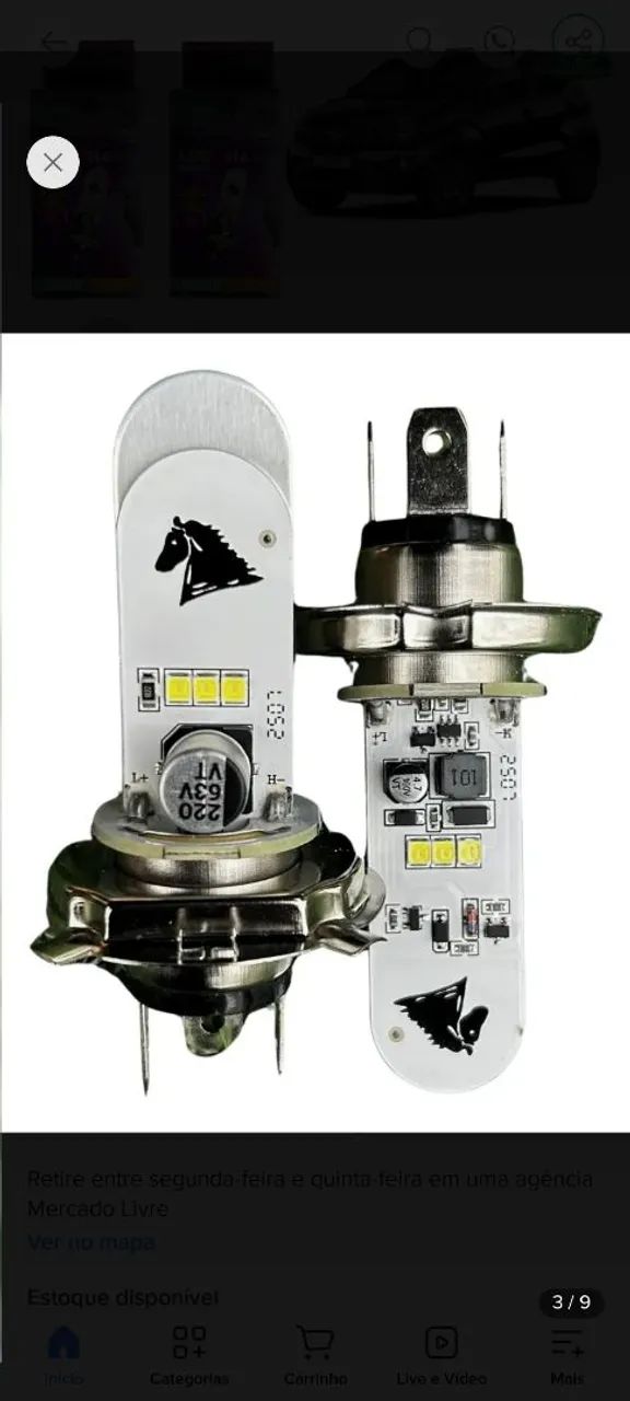 Farol de LED Branco 