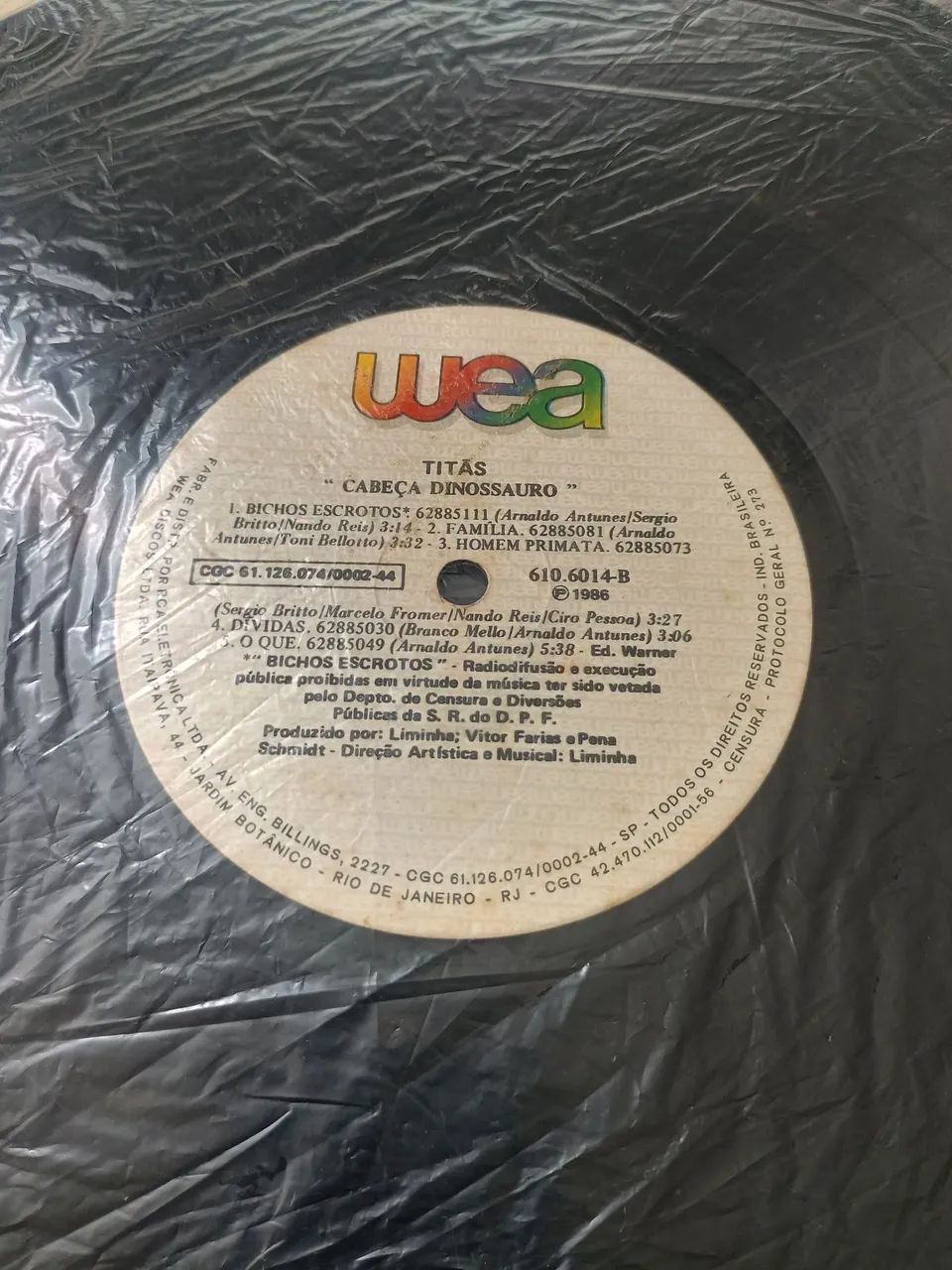 Disco de vinil titas cabeça dinossauro  - Foto 5