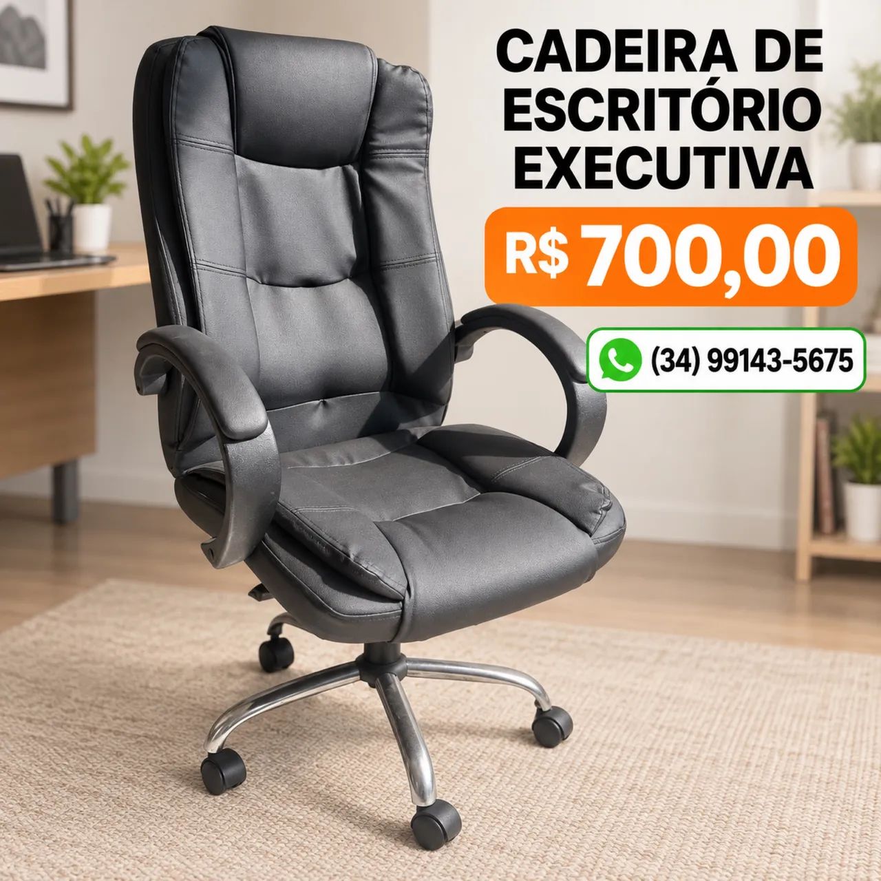 Cadeira de escritório executiva ? R$ 700,00