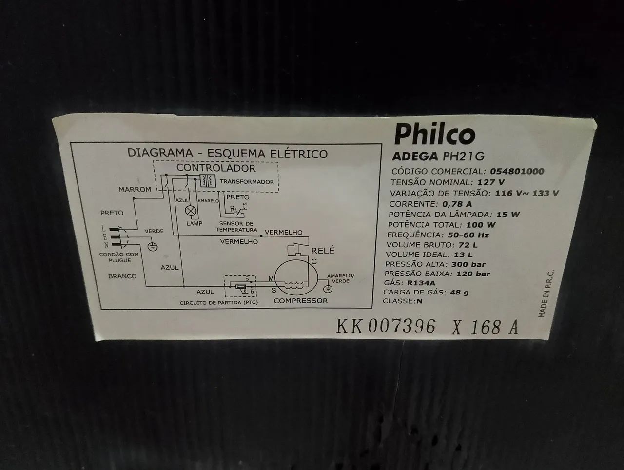 Vendo adega philcoph21g 15 litros 250 - Geladeiras e Freezers