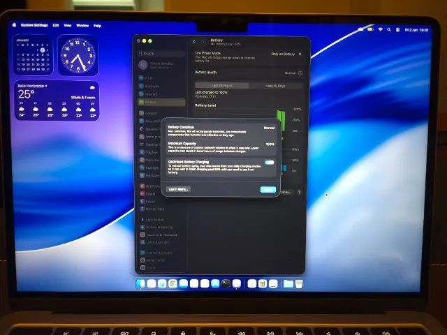 MACBOOK AIR M3 2024 8 GB 256 SSD BATERIA 100% 22 cilcos  - Foto 5