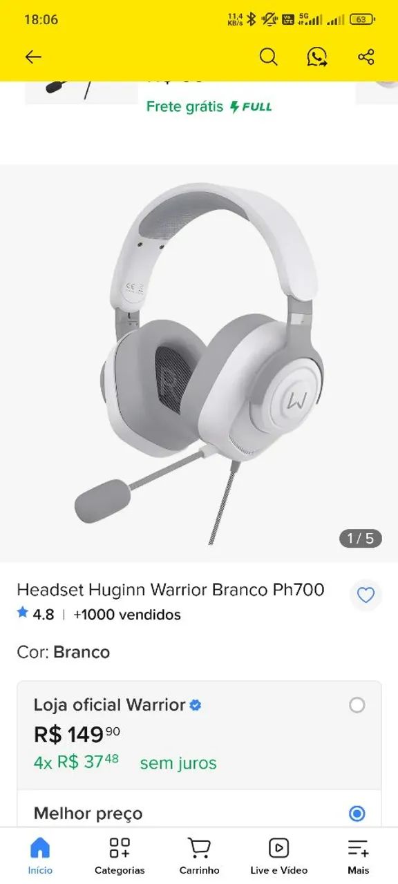 Fone Gamer Warrior PH700 - Foto 5