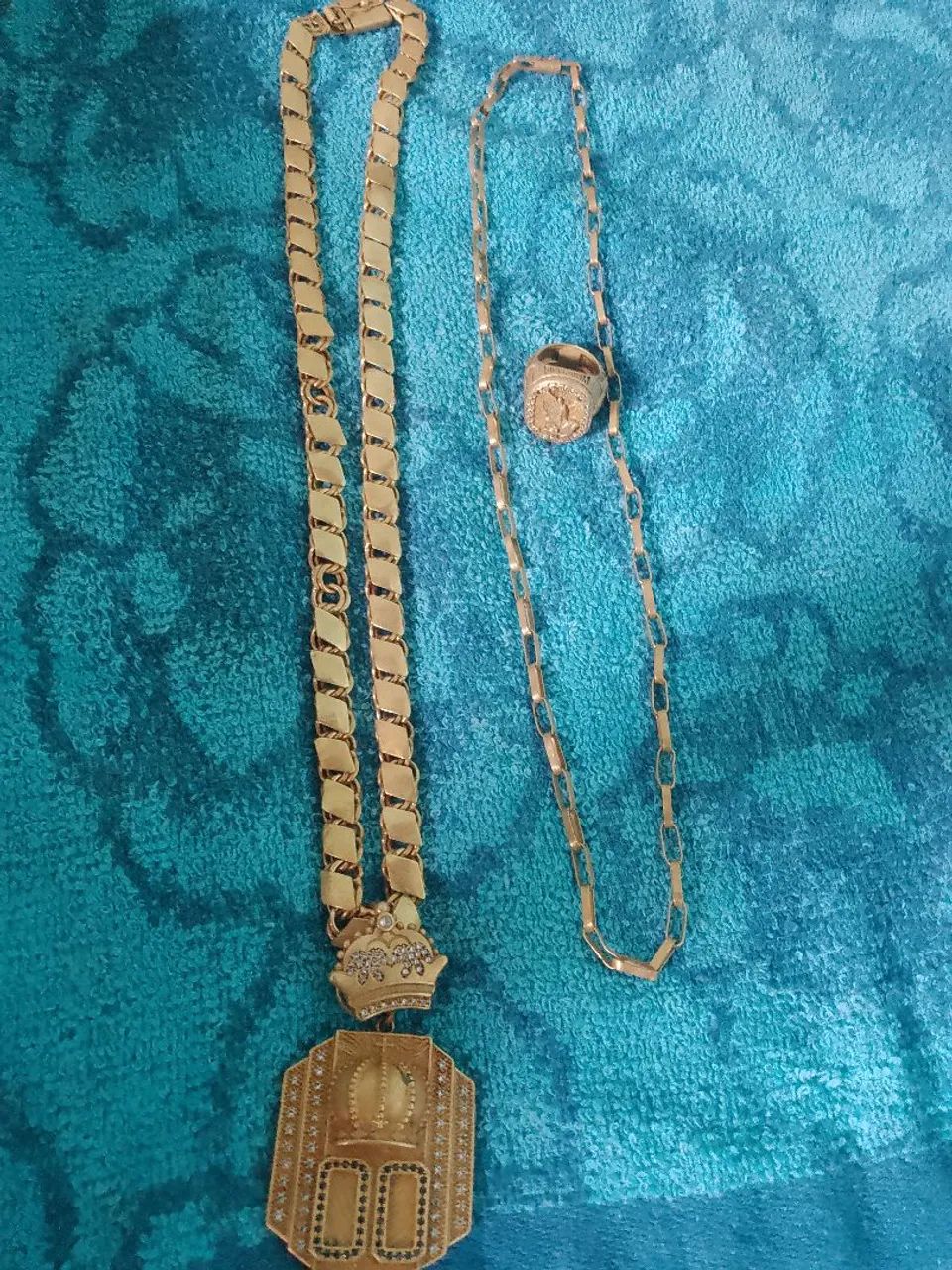 Cordão conjunto moeda antiga - Foto 2
