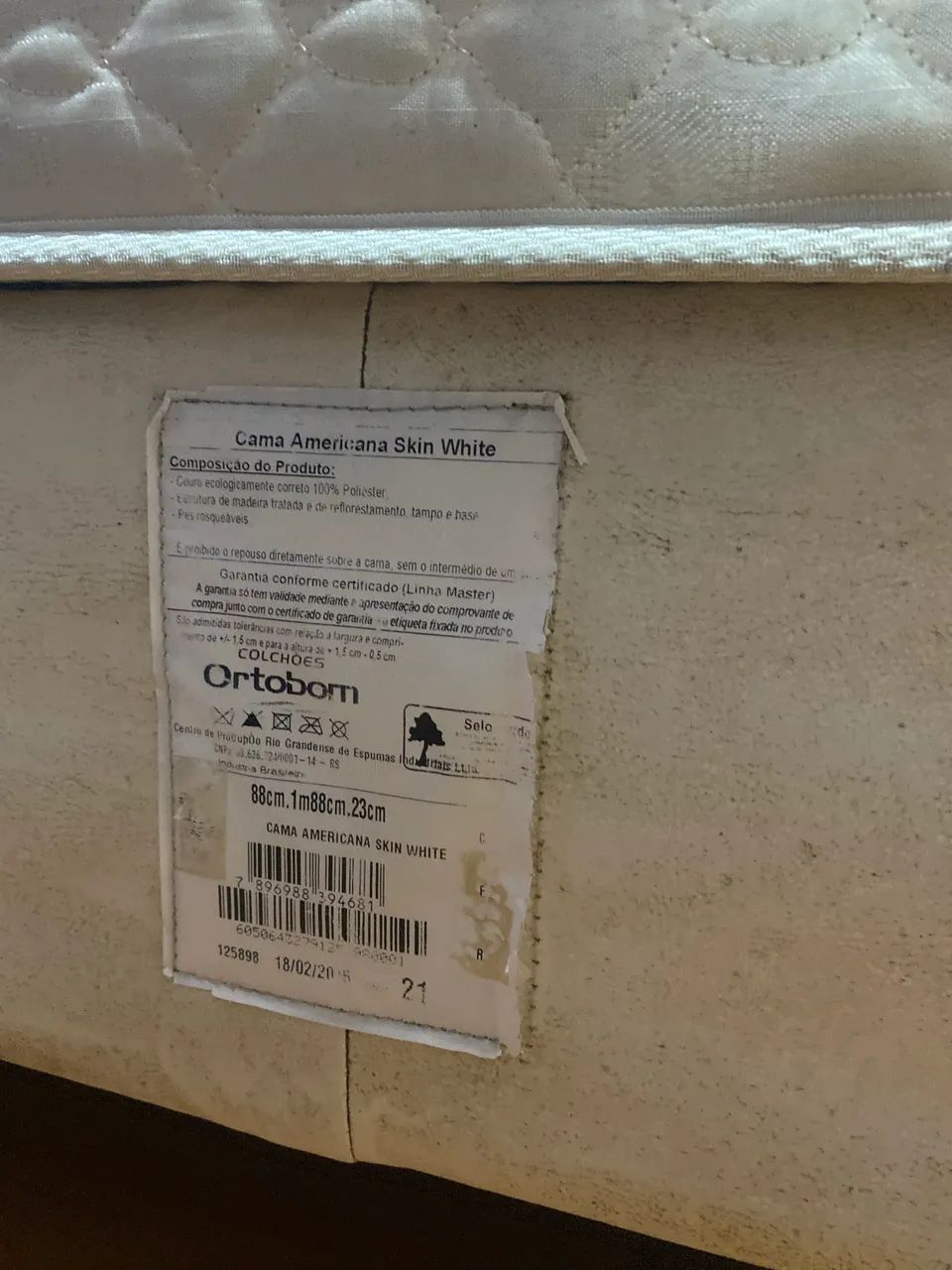 Cama box + base - Solteiro Ortopédica 