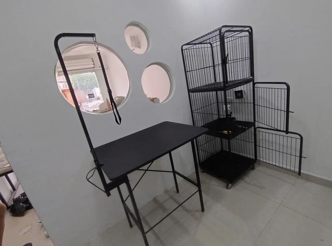 Kit para loja de banho e tosa, seca/sopra, canil, mesa e banheira  - Foto 4