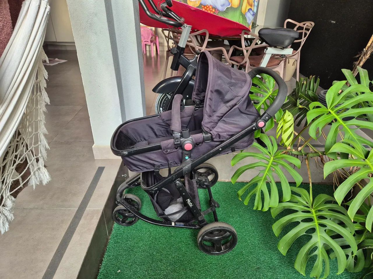 Carrinho + bebê conforto com suporte  - Foto 2