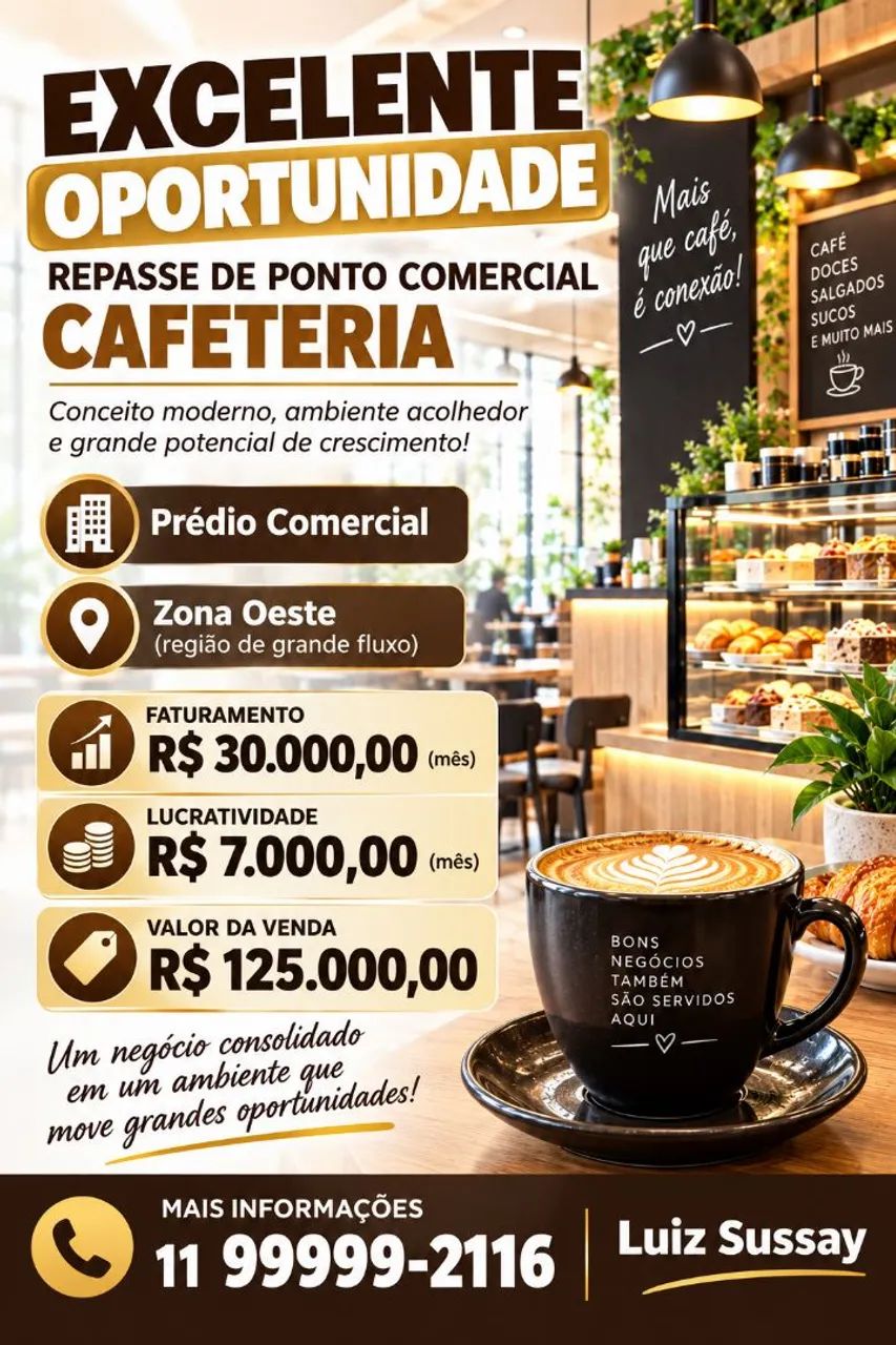 Cafeteria Franquia Predio Comercial 