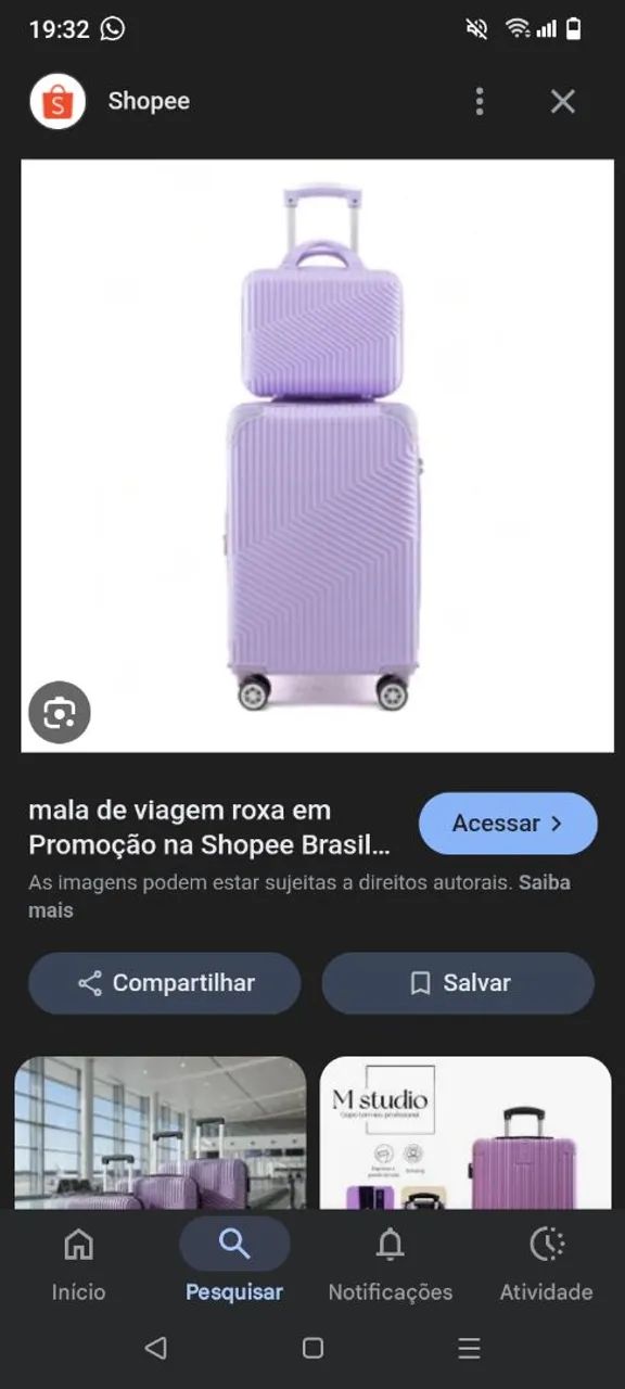 Mala de viagem roxa - Foto 4