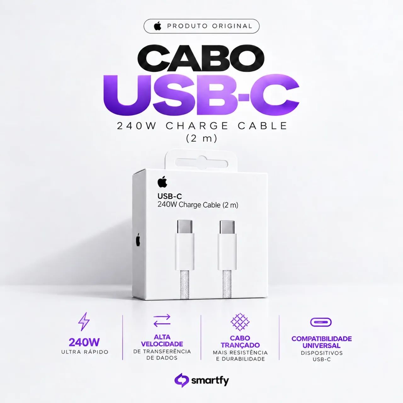 Cabo USB-C 240W (2M) | Original APPLE - Foto 2