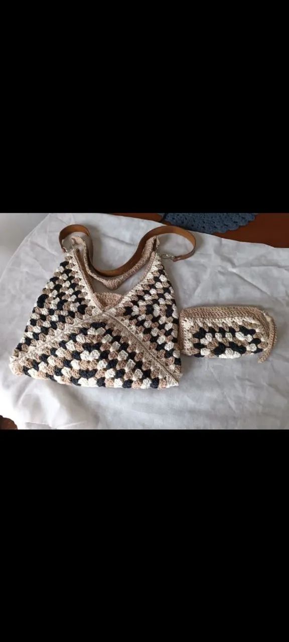 Linda bolsa de crochê  - Foto 4