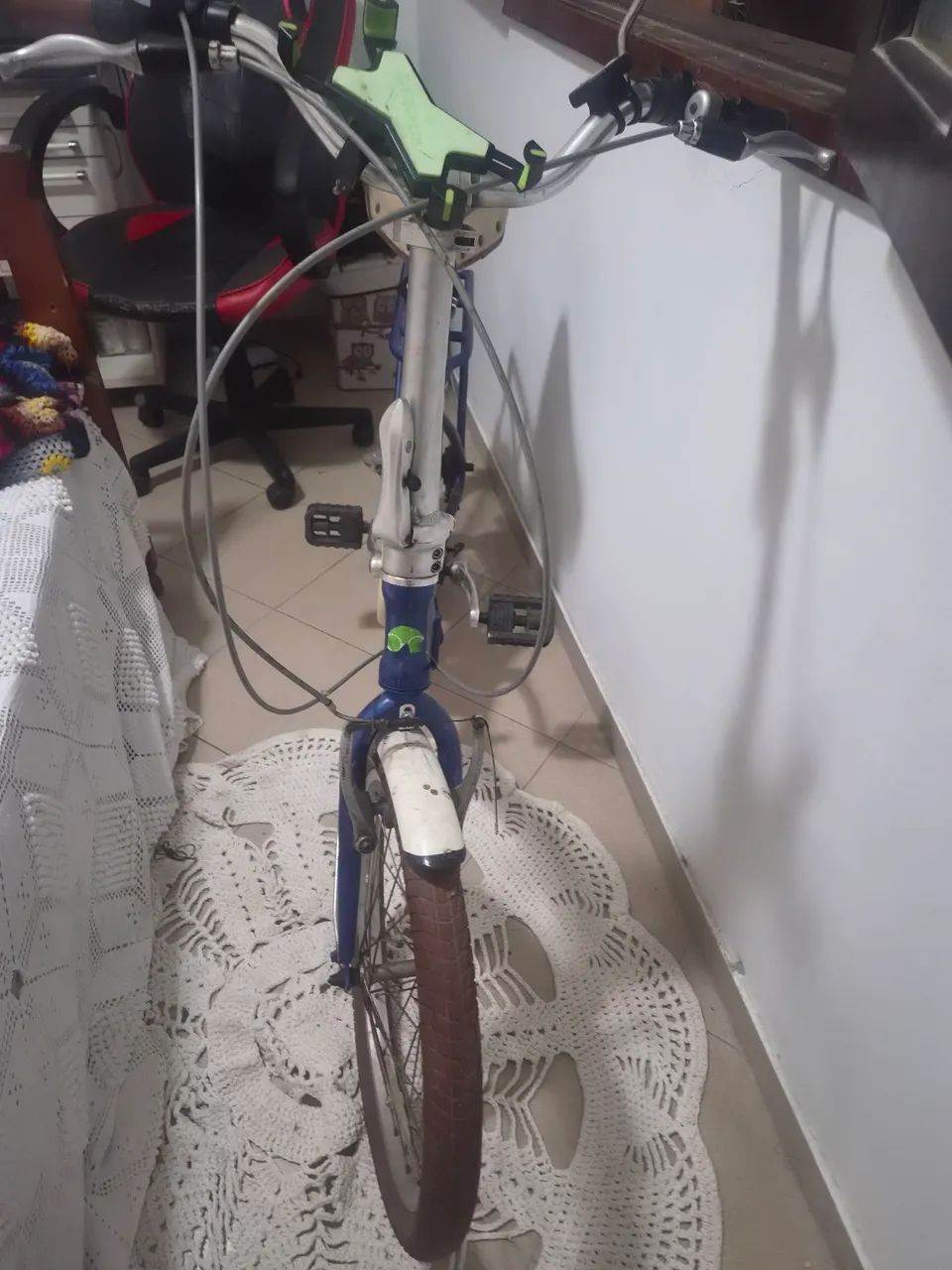 Bicicleta Dobrável Lev azul Aro 20 - Foto 5